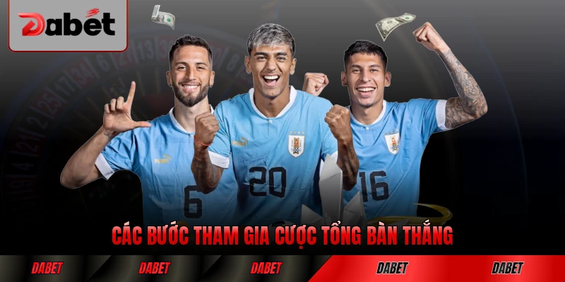Các bước tham gia cược tổng bàn thắng từng bước